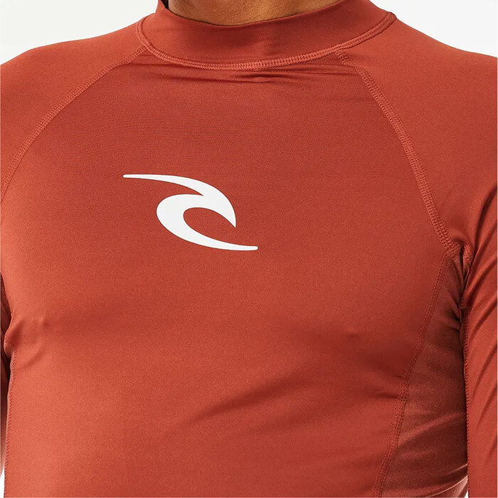 2024 Rip Curl Mnner Waves UPF Performance Langarm-Lycra-Weste 141MRV - Red